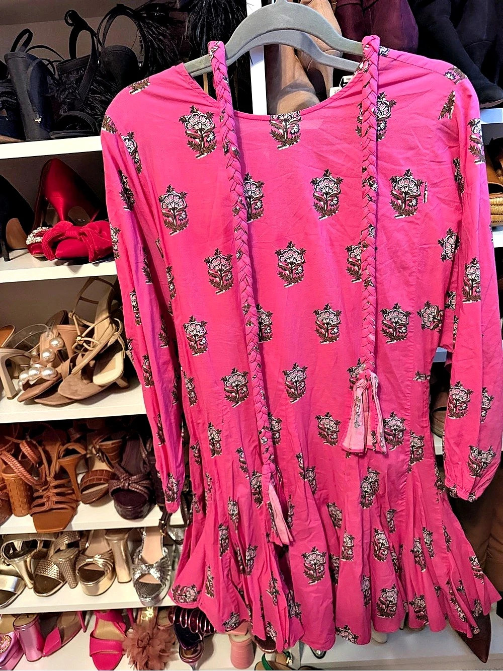 Rhode Floral Mini Dress in Pink Size Small